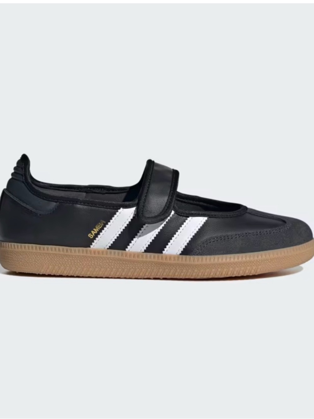 adidas Black Samba Mary Jane Shoes with Gum Sole